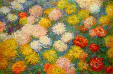  Chrysanthemums Painting - Chrysanthemums Claude Monet Impressionism Flowers